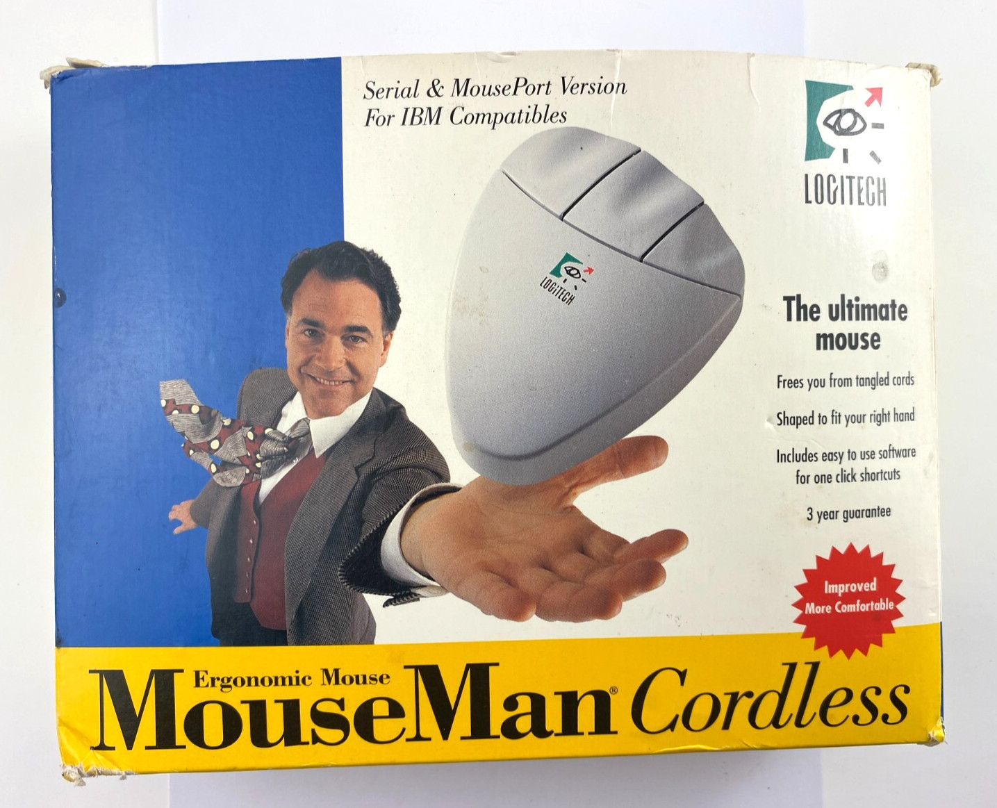 Vintage Logitech model 1163  MouseMan Cordless Computer Mouse