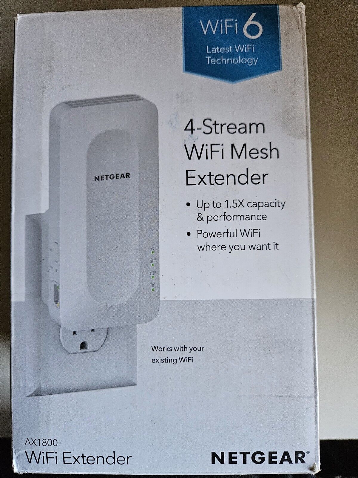 Netgear AX1800 4-Stream WiFi Mesh Extender 1.5X Capacity WiFi 6 - BRAND NEW