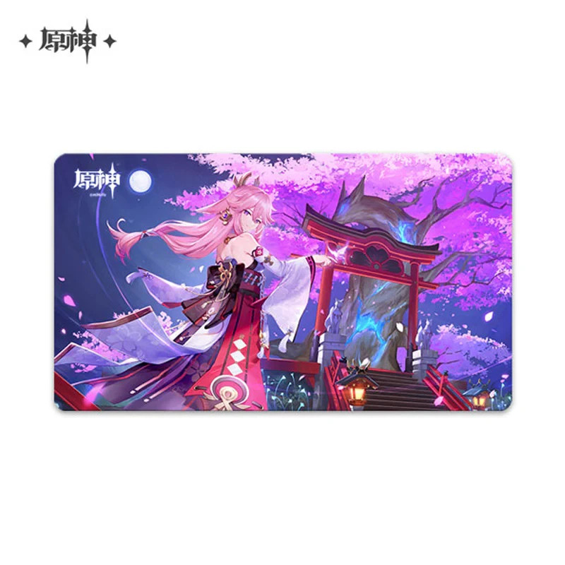 USA miHoYo Genshin Impact Mouse Pad Astute Amusement, Yae Miko Desk Mat Playmat