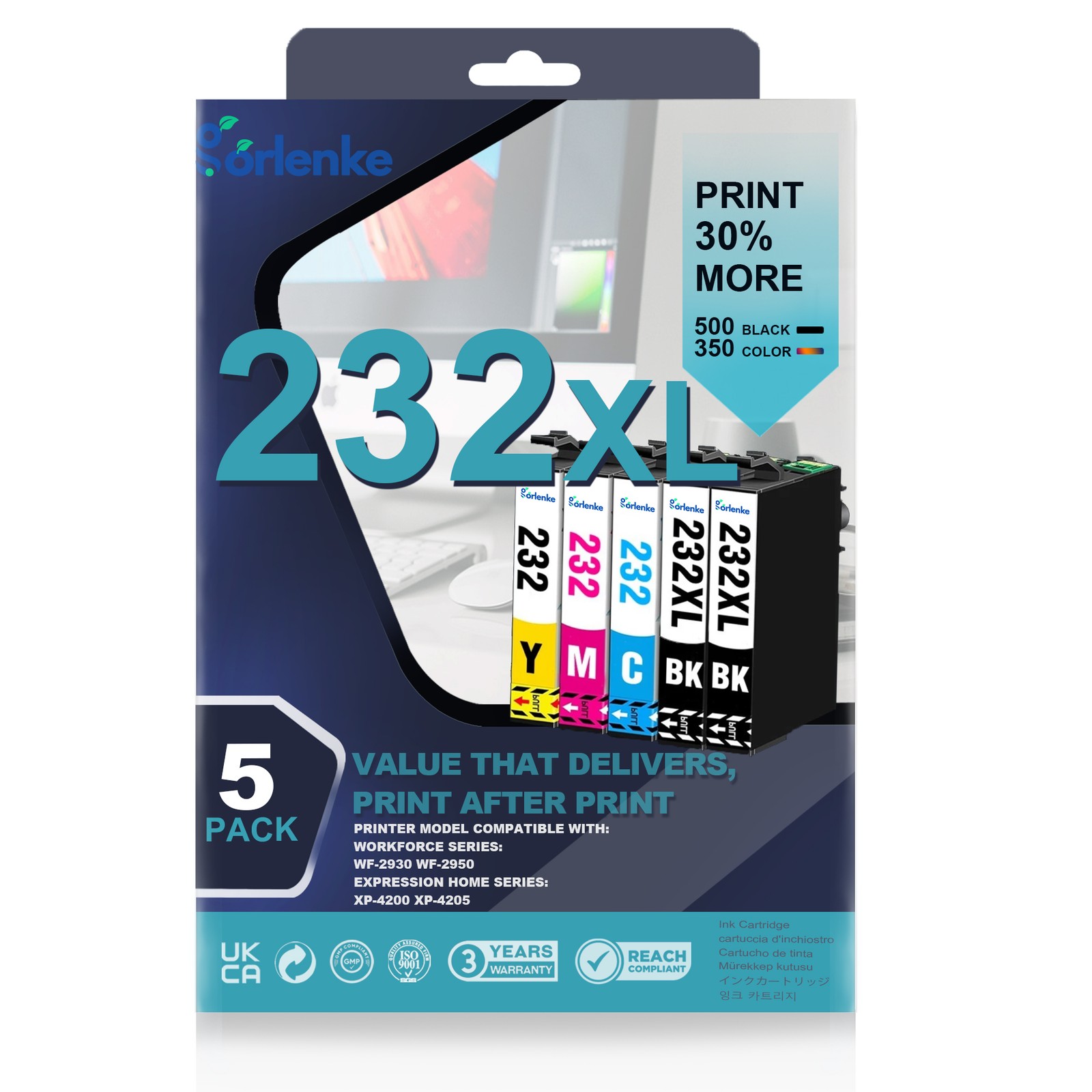 232XL Ink replacement for Epson 232 XL WorkForce XP-4205 XP-4200 WF2930