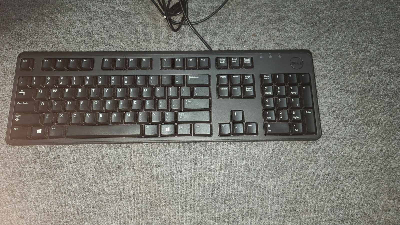  Dell Black USB Wired Keyboard KB212-B QuietKey Desktop Office Computer QWERTY