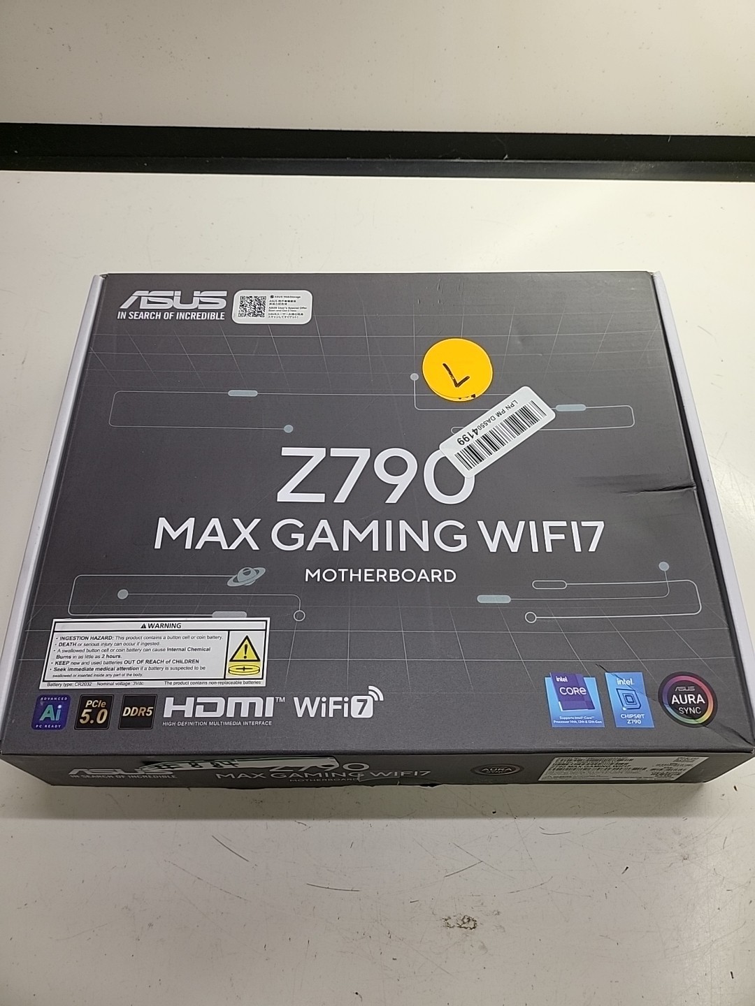 Asus Z790 Max Gaming WIFI7 Intel LGA 1700 ATX Motherboard UNTESTED PARTS/REPAIRS