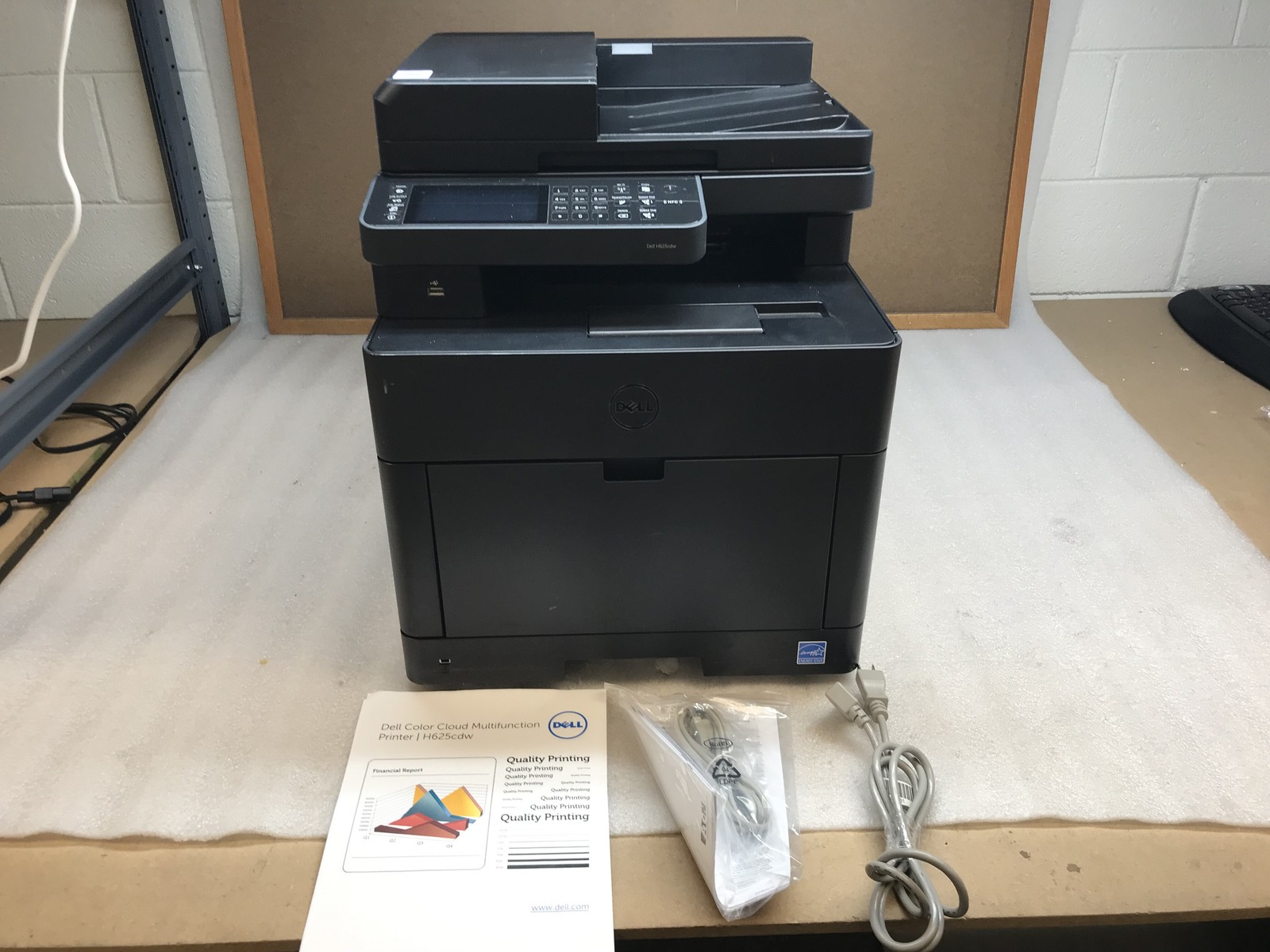 Dell H625cdw MFP Color LaserJet All-in-One Printer 11K Pages With Toner Pwr incl
