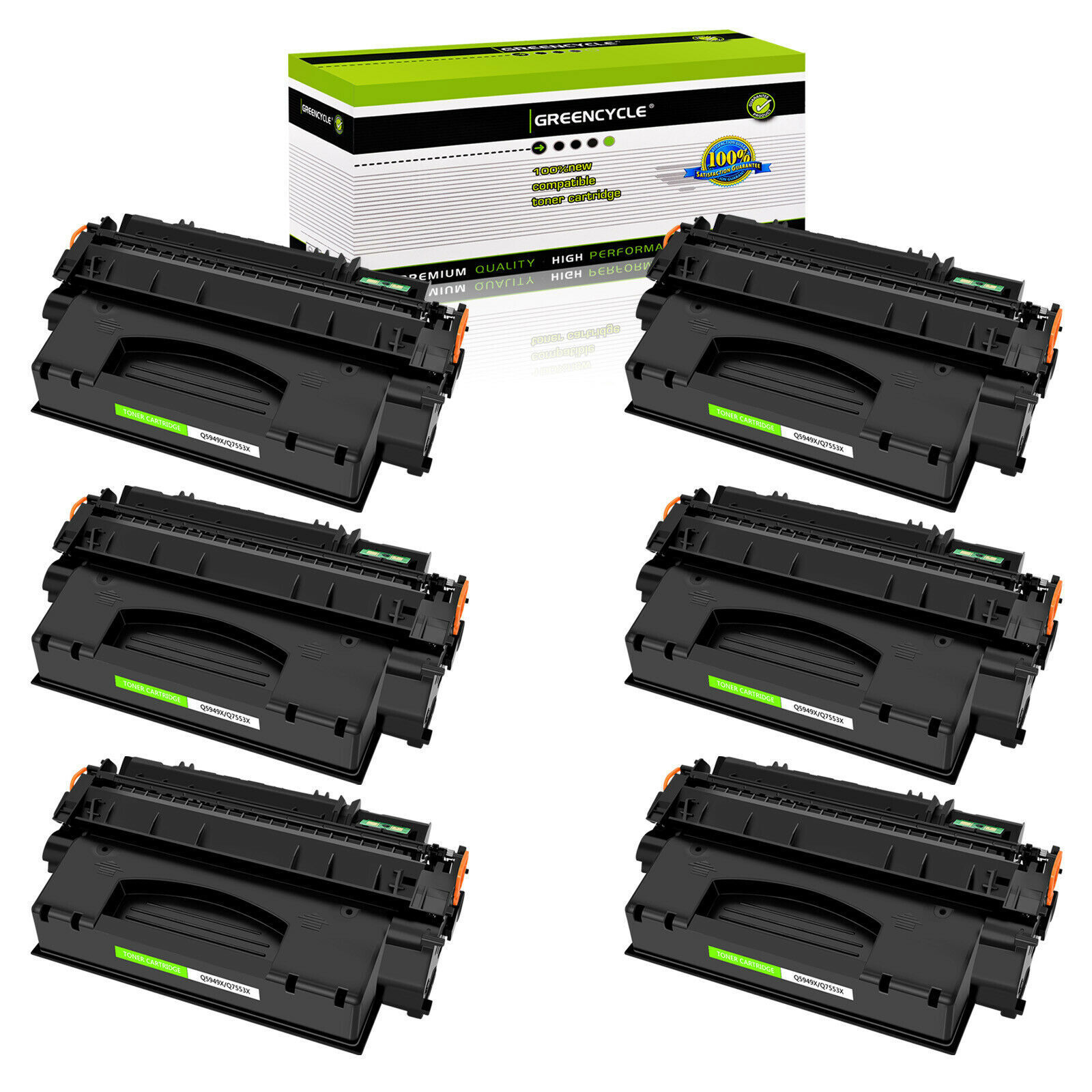 6PK Q7553X 53X High Yield Toner Cartridge HP LaserJet P2015D M2727nfs MFP Print