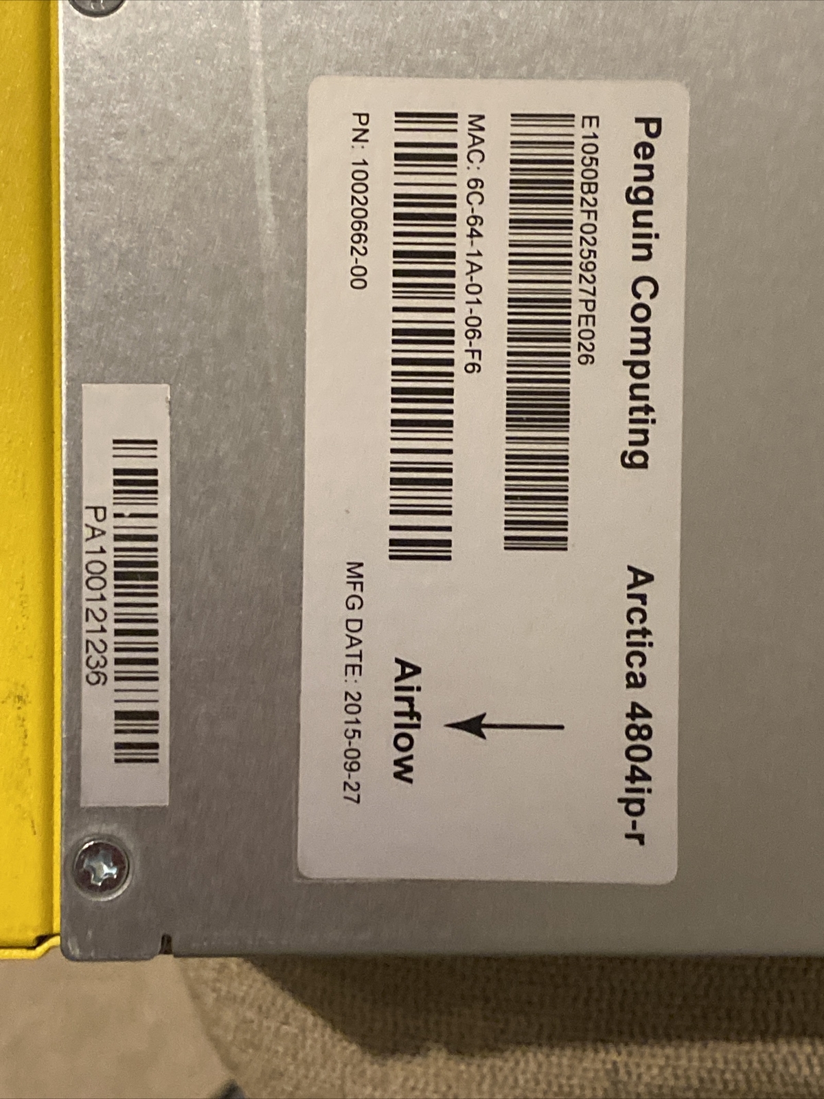 Penguin Computing Arctica 4804ip-r PN: 10020662-0;48-Port SFP+ Networking Switch