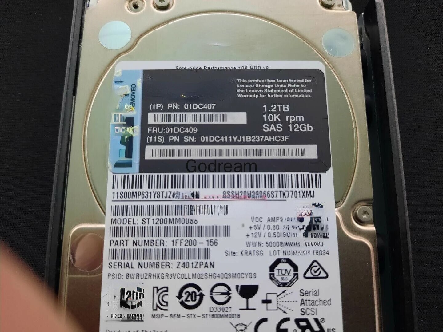 For Lenovo DS4200/6200 storage hard disk 01DC407 01DC409 1.2T 10K 2.5 SAS 12Gb