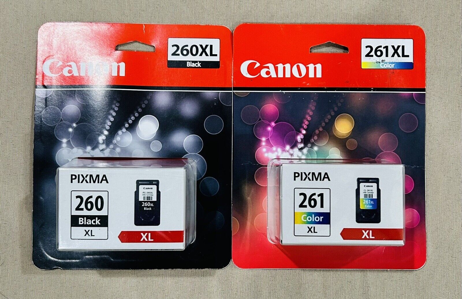 Canon 260XL Black & 261XL Color Complete Set of Ink Value Pack 260XL 261XL