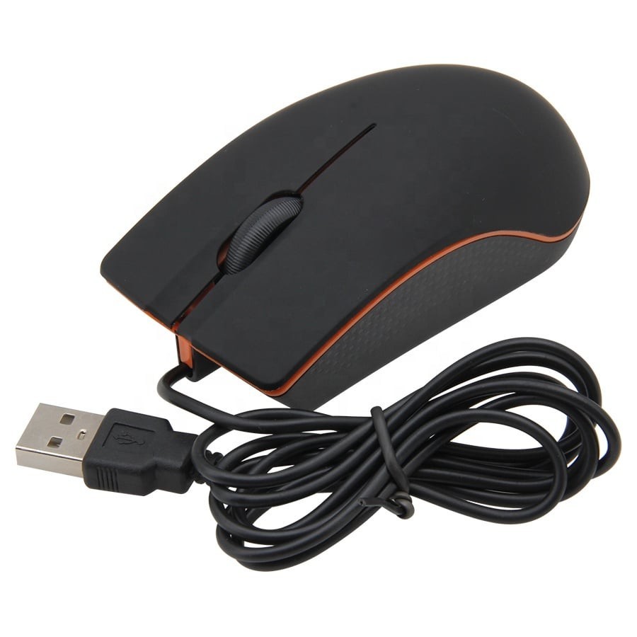 Wired Mini Optical Mouse - Ergonomic Design, USB Computer | Laptop | Black