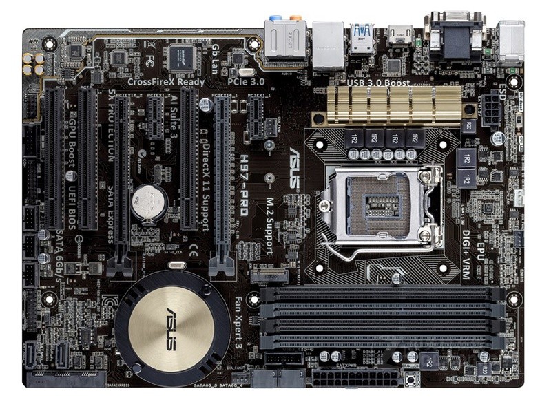 For ASUS H97 PRO motherboard H97 LGA1150 4*DDR3 32G HDMI+DVI+VGA ATX Tested ok