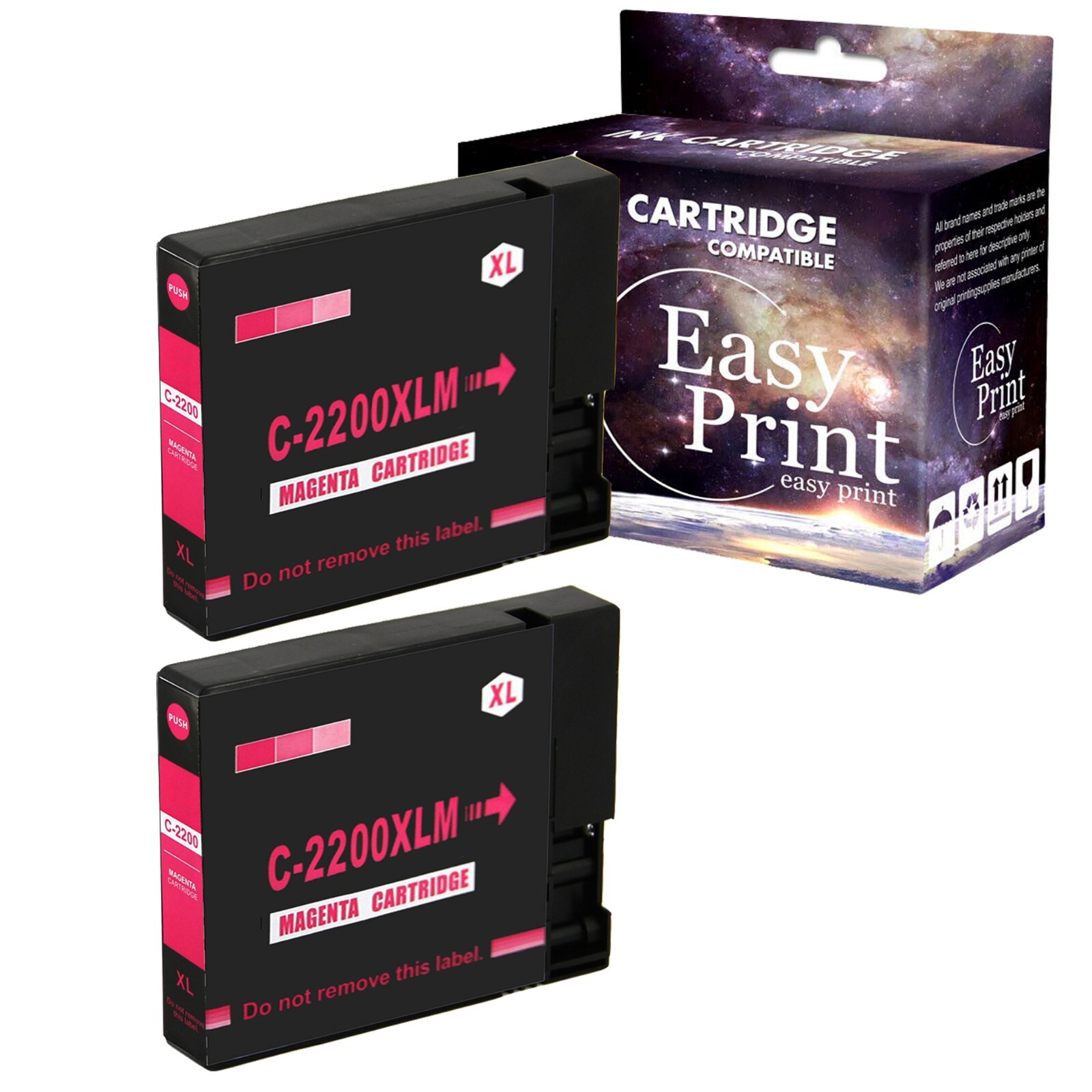 2PK PGI-2200XL Magenta Ink Cartridge for Canon Maxify MB5020 MB5120 MB5320
