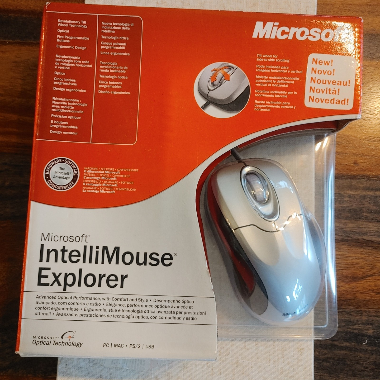 Vintage Microsoft IntelliMouse Explorer 4.0 Wired Optical Mouse - Open Box
