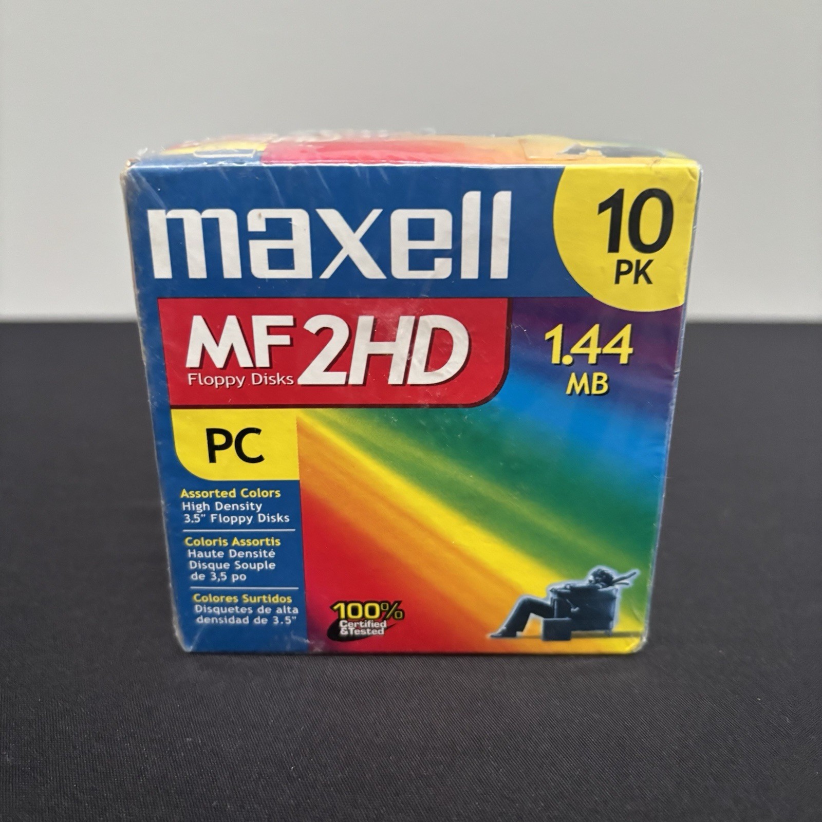 MAXWELL 10pk Computer Floppy Disks MF 2HD 1.44MB IBM Formatted Storage Media New