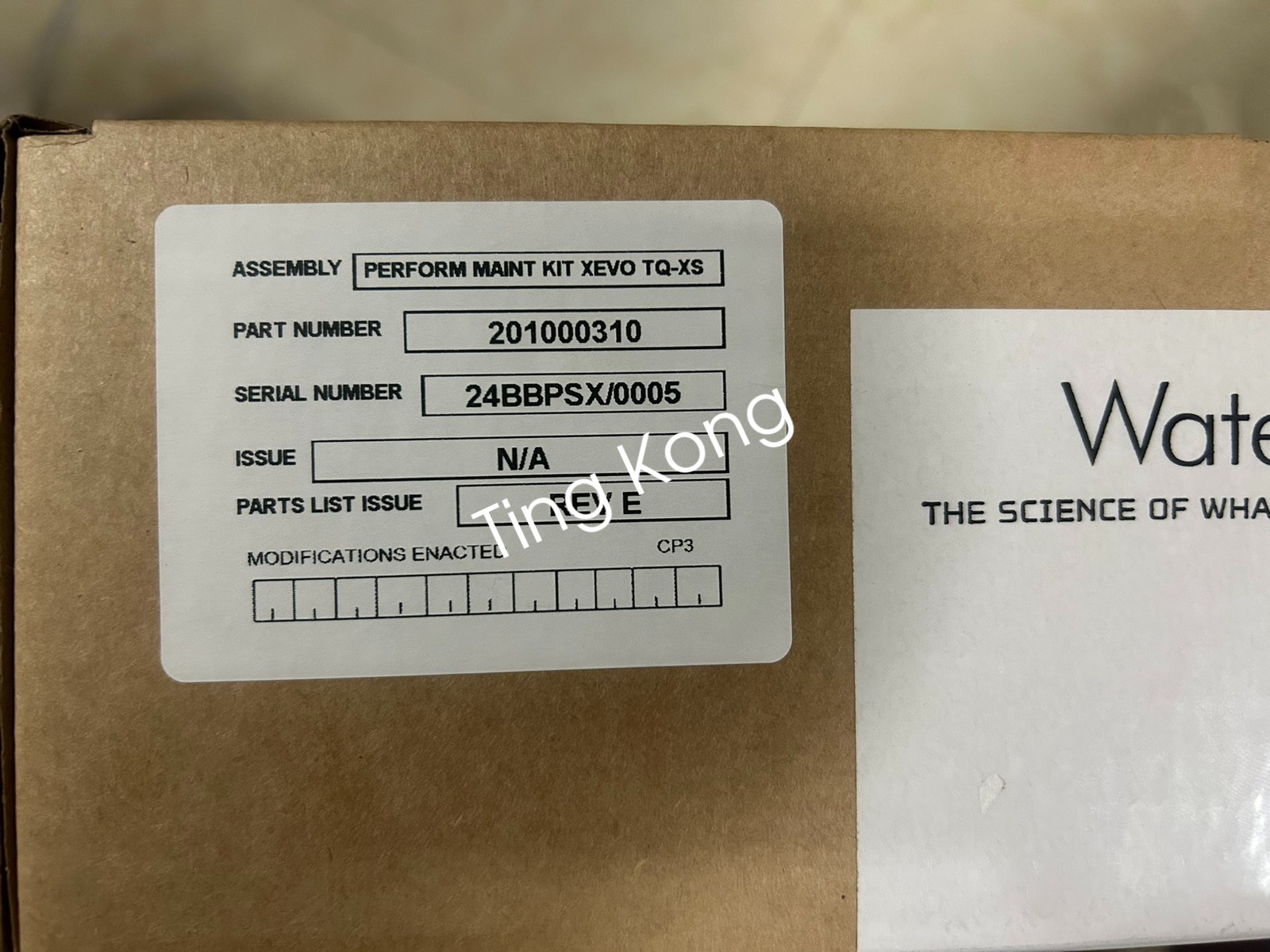 1PC Brand New Waters 201000310 Mass Spectrometer TQXS Maintenance Kit