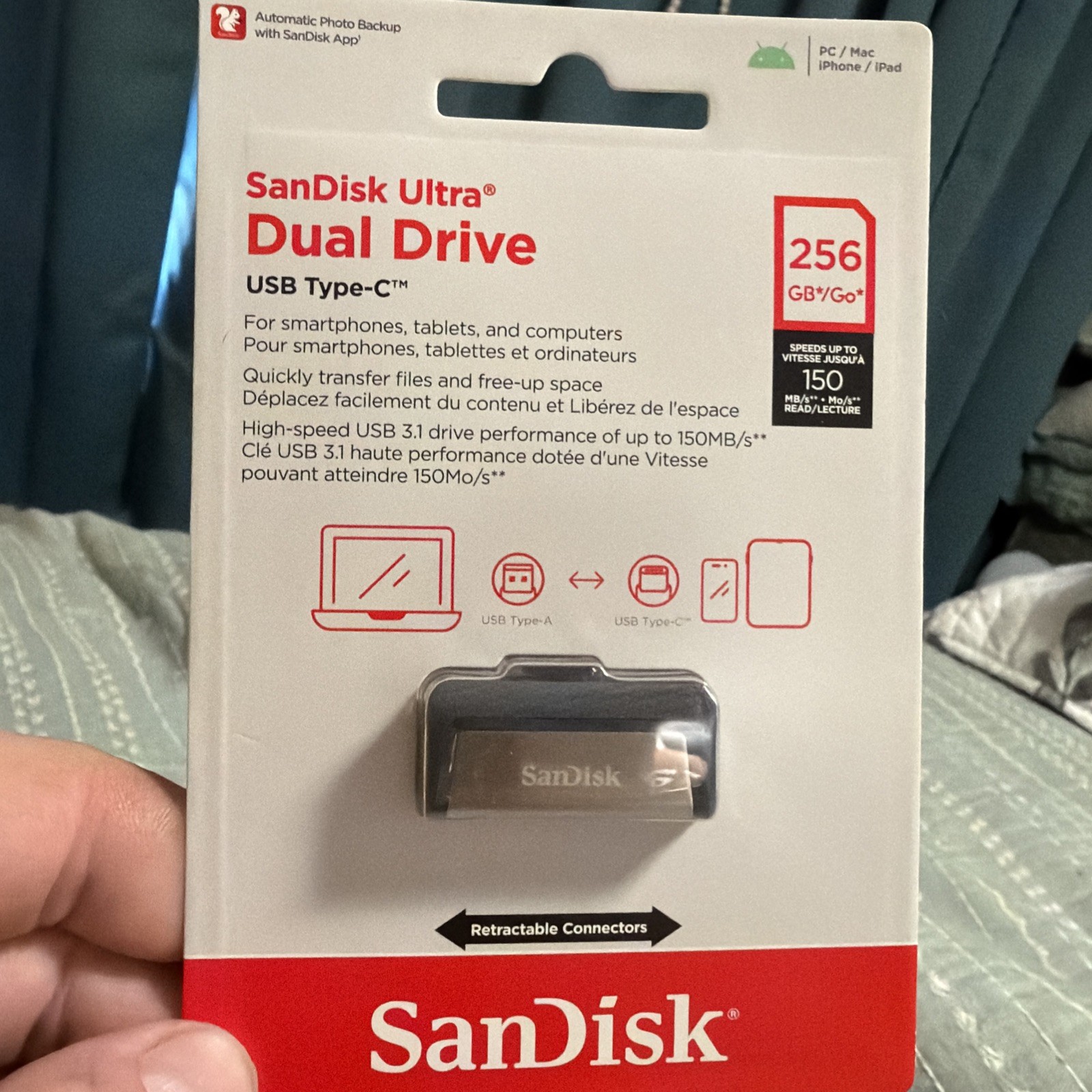 SanDisk SDDDC2256G USB Type-C 256GB Ultra Dual Drive - Silver