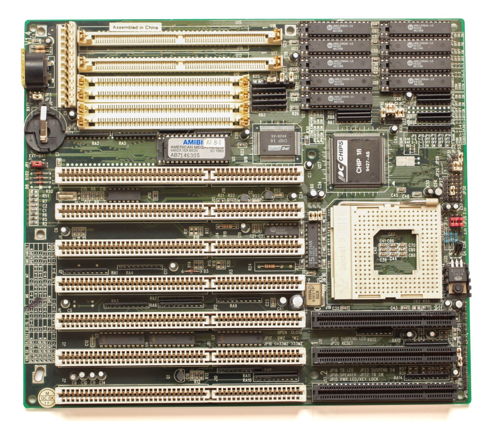 Socket 3 motherboard - PCChips/Hsin Tech  M912 v1.4 - TESTED - NO TARIFF