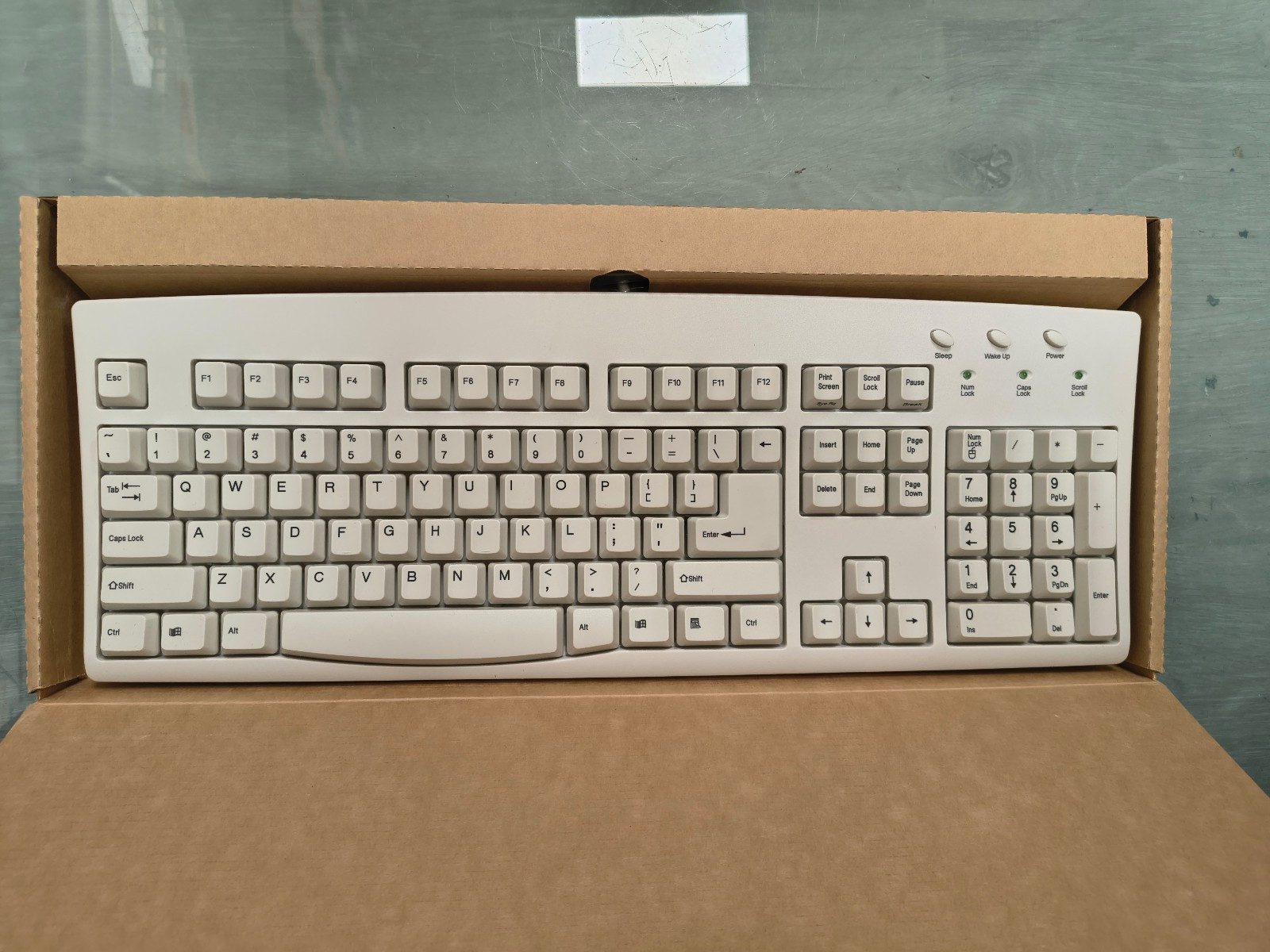 BRAND NEW SOLIDTEK PS2 Keyboard MODEL:ACK-260A 104/105 keys-VINTAGE 90S