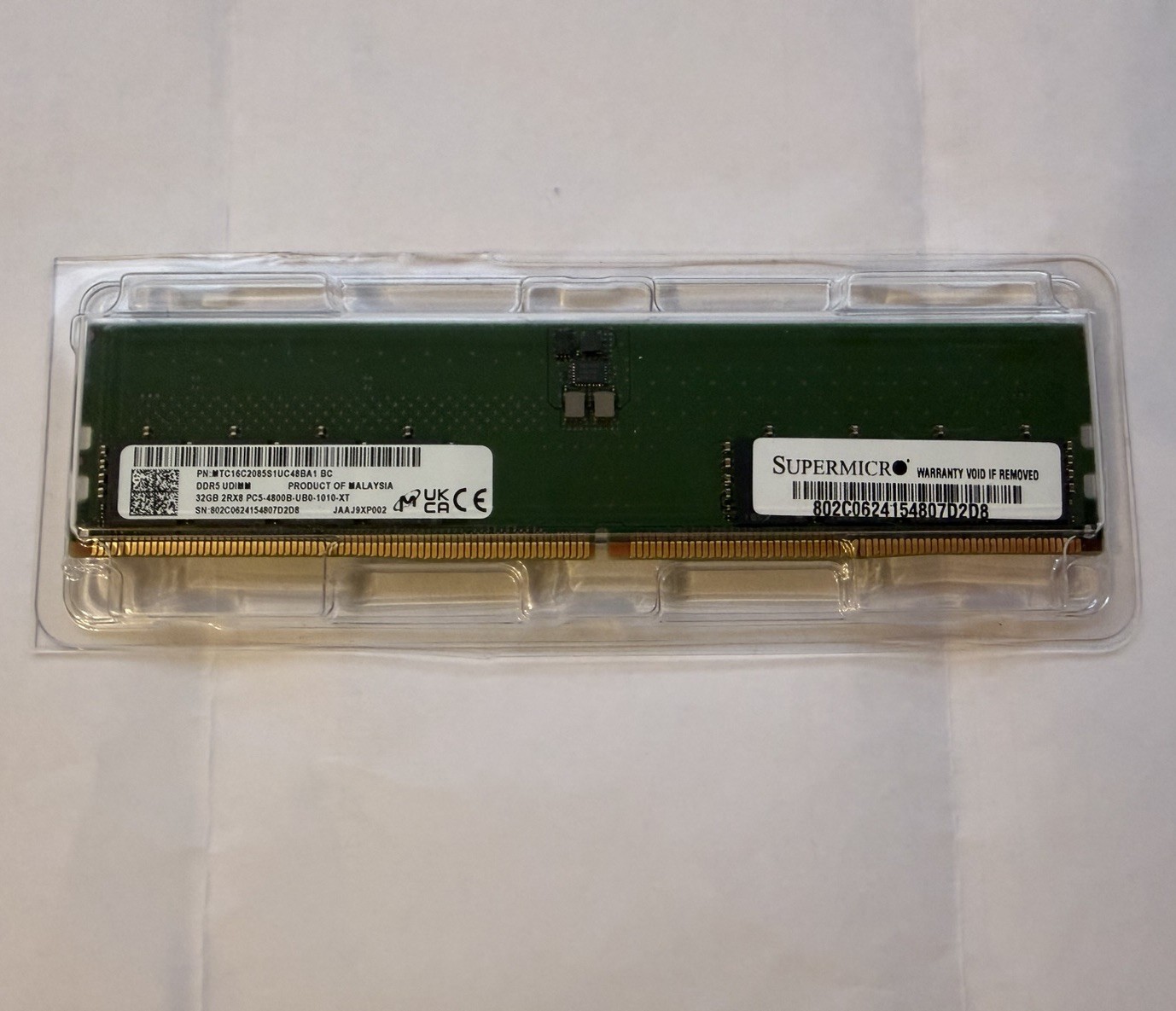 Supermicro/Micron 32GB DDR5 DIMM MTC16C2085S1UC48BA1 MTC16C2085S1UC48B RAM