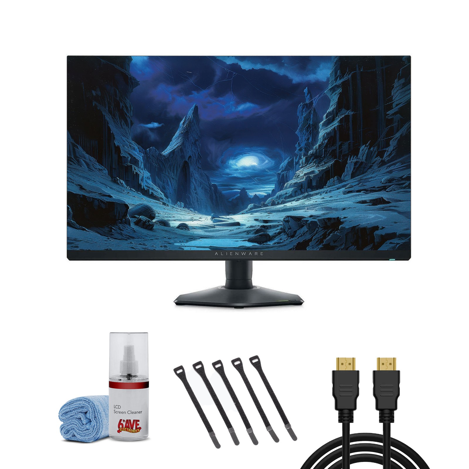 Dell Alienware 27 Inch Gaming Monitor (AW2724DM) Bundle with Accessories