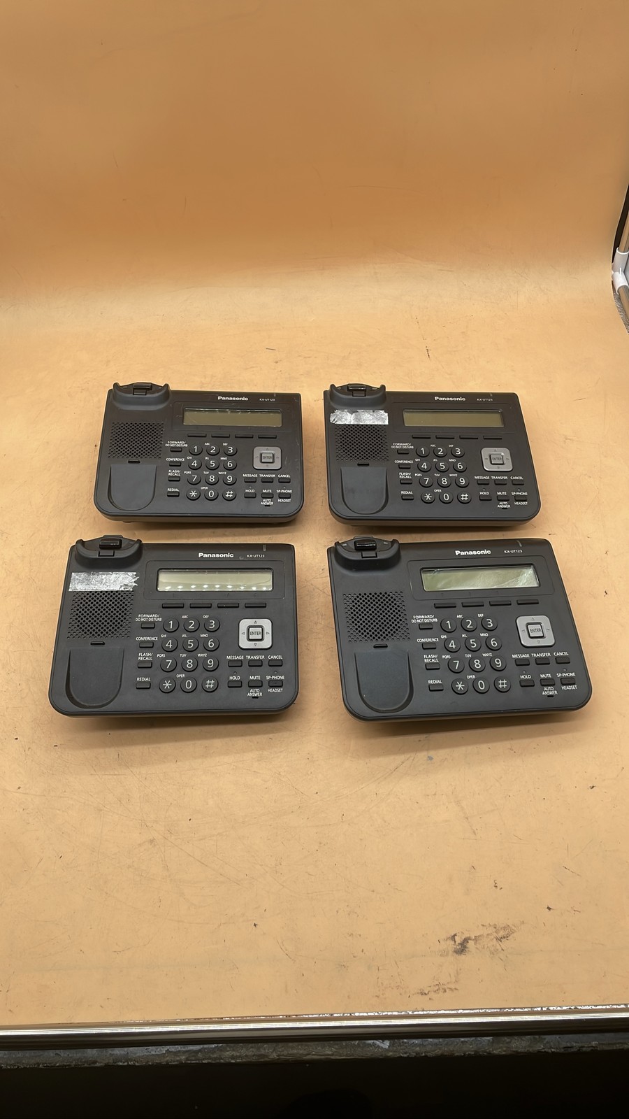 Panasonic KX-UT123-B VoIP SIP Desk Phone Base Unit Only No Handset Lot of 4