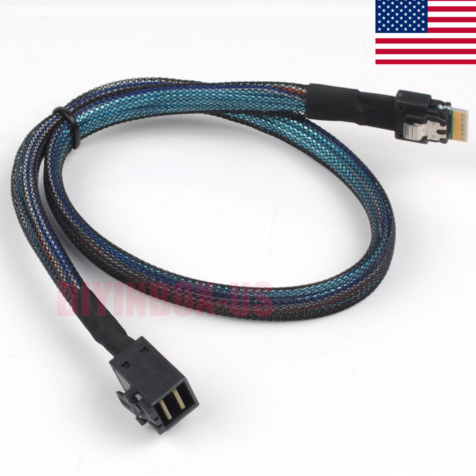 Slim SAS SFF-8654 4i Straight to HD Mini SAS 4i SFF-8643 Convertor Cable 50CM