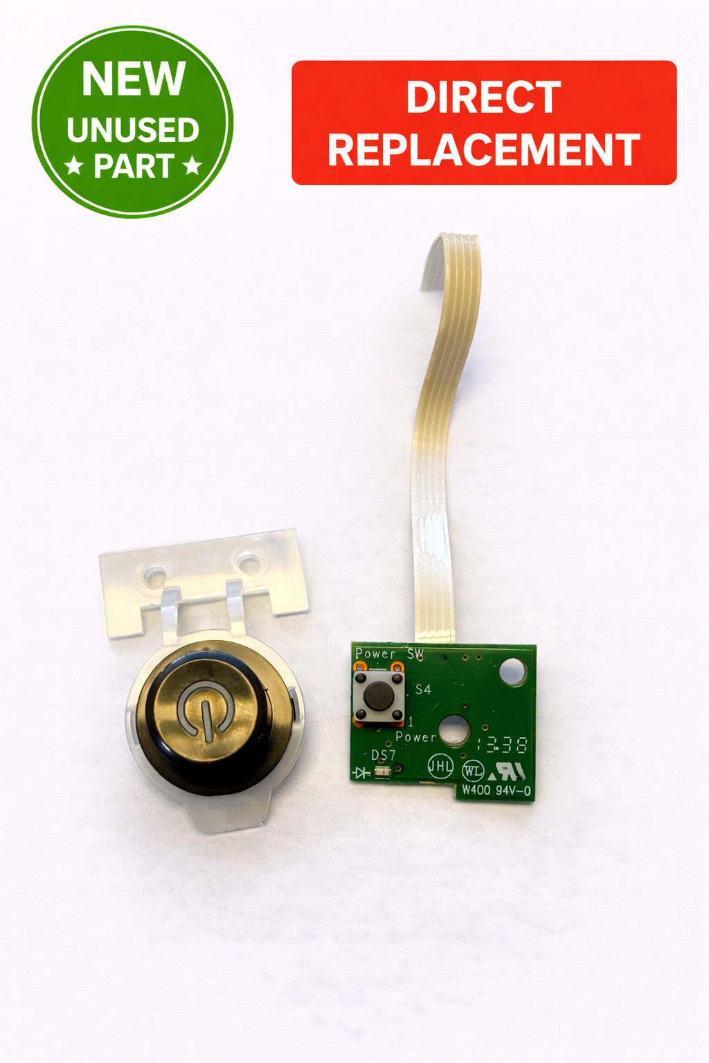 Genuine HP Officejet Pro 8600 Power Button Board + Flex Cable