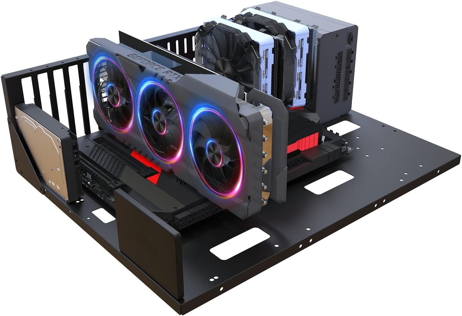 DIY Gaming Computer Case EATX Open Chassis Rack Fits EATX/ATX/MATX/ITX
