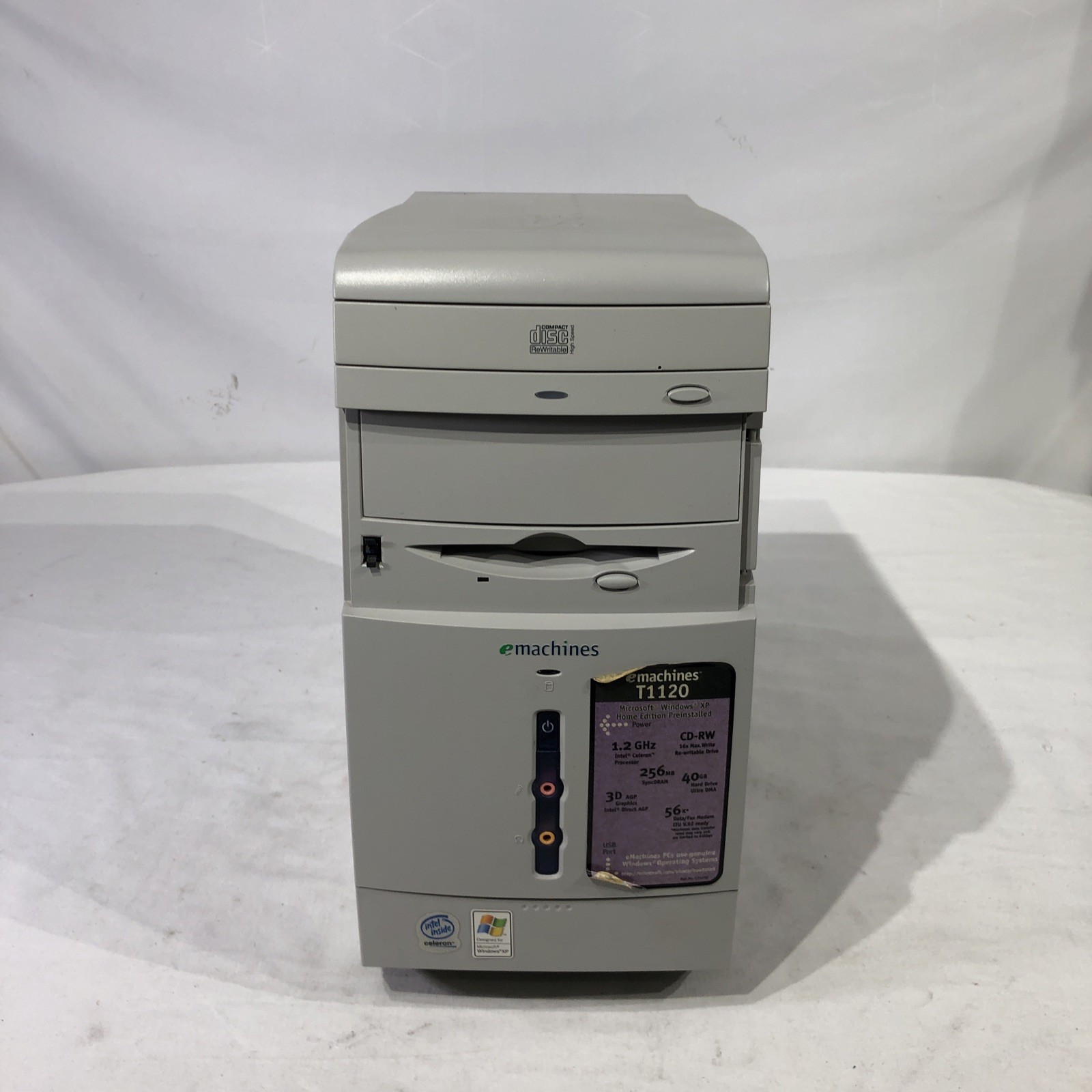 emachines T1120 Intel Celeron 1.2 GHz 256 MB ram No HDD/No OS