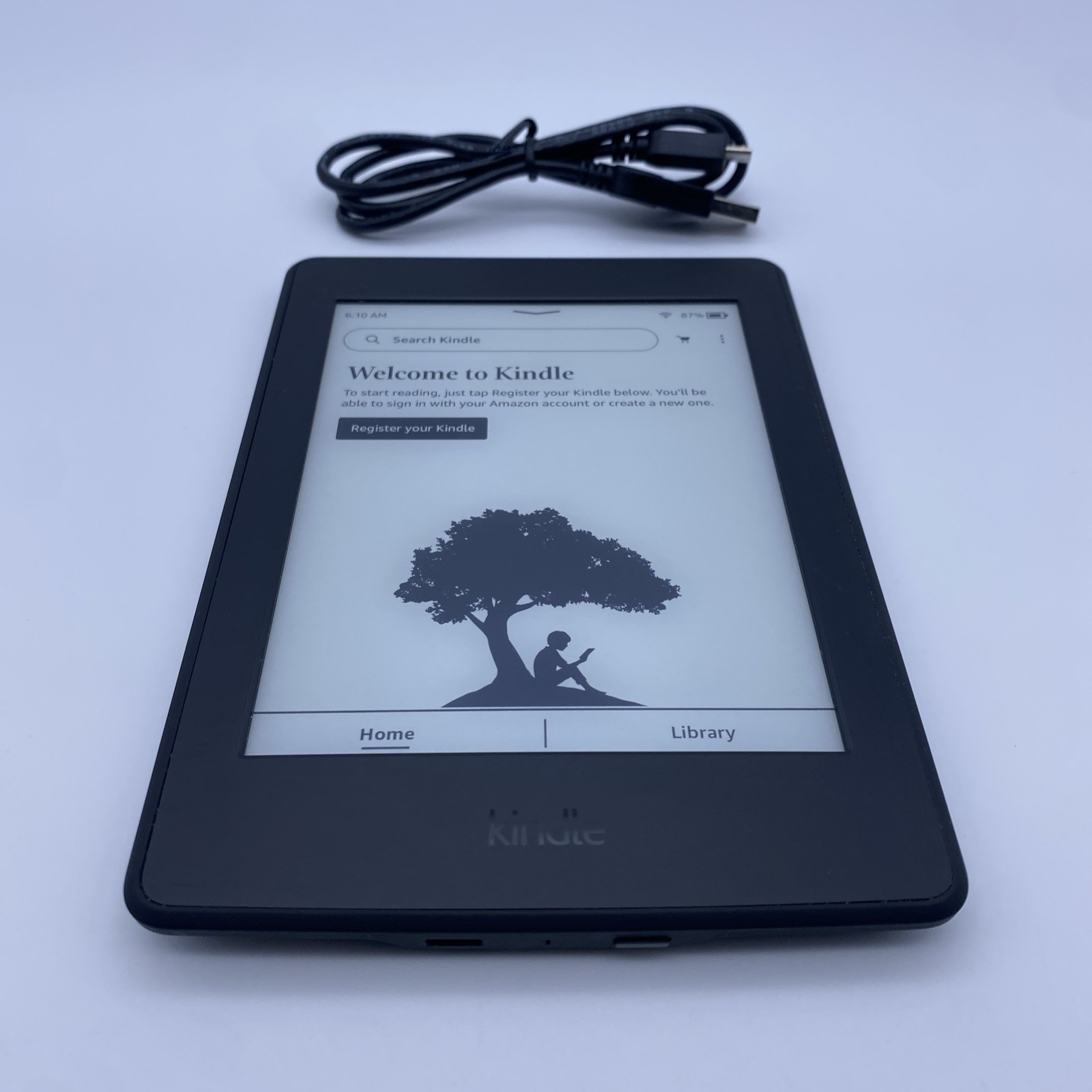 Amazon Kindle Paperwhite (7th Gen.) DP75SDI 4GB Wi-Fi 6" E-Reader Black, Tested