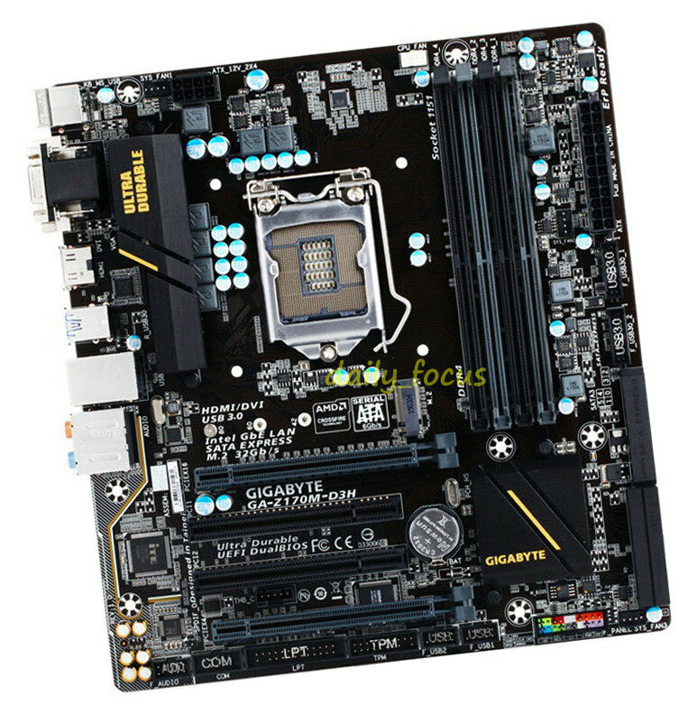 Gigabyte GA-Z170M-D3H Motherboard LGA 1151 Intel Z170 DDR4 DIMM USB3.0 Micro ATX