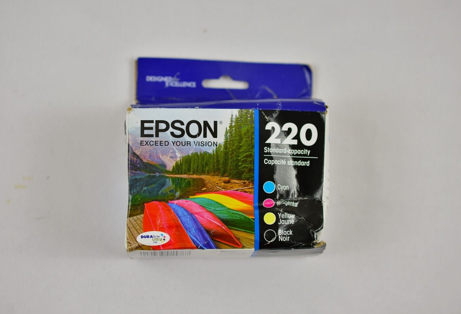 Epson 220 Standard Yield Black/Color 4-Pack (T220XL-XCS)  BRAND NEW IN UGLY BOX