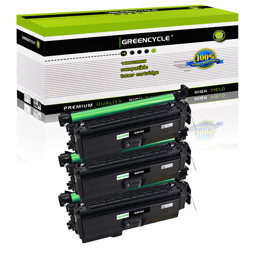 3PK CE260A Black Toner for HP Color LaserJet Enterprise CP4025dn CP4520 CP4525xh