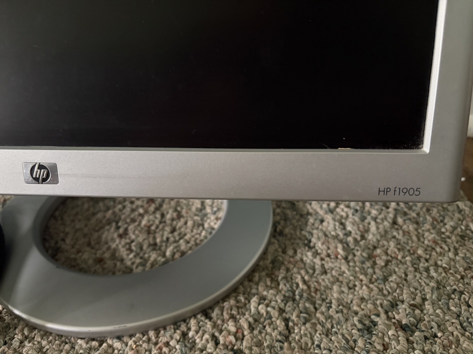 HP f1905 19” LCD Monitor VGA DVI Adjustable Tilt Silver Desktop Display Stand