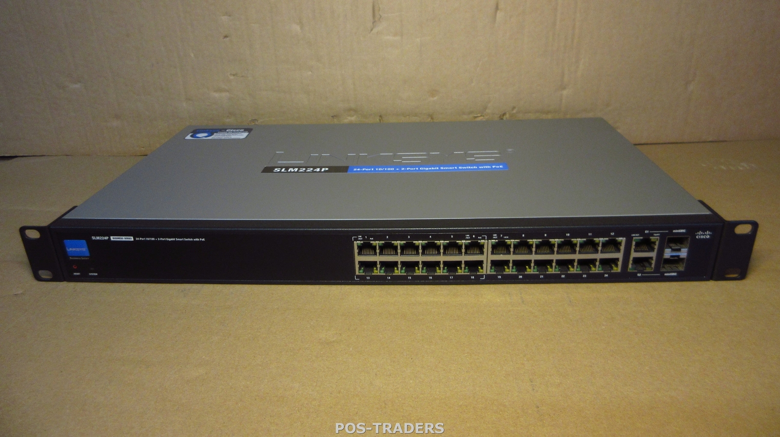 Cisco SLM224P 24-Port 10/100 + 2x miniGBIC/SFP With PoE Smart Switch +RACK MOUNT