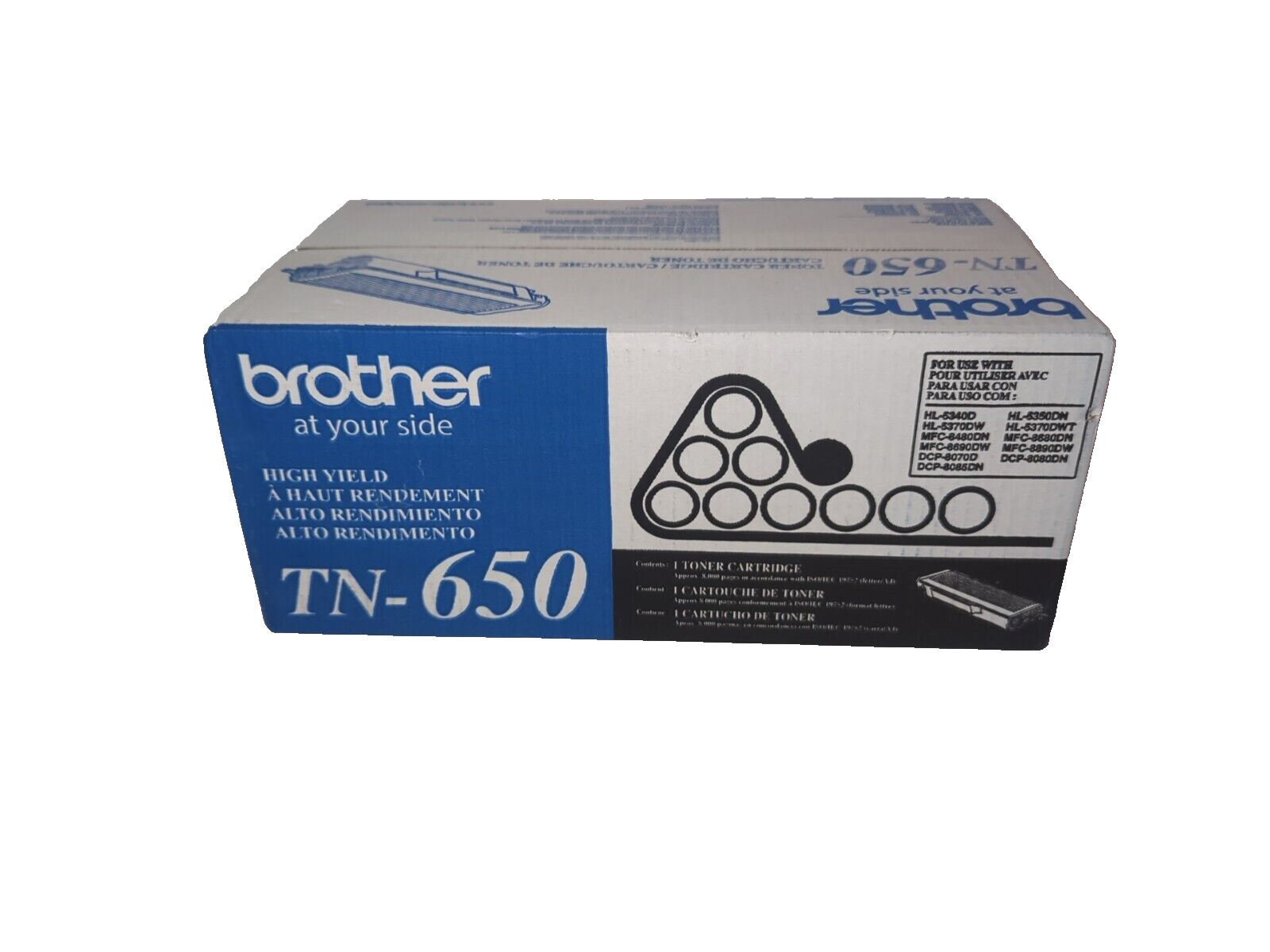 Genuine Brother TN-650 High Yield Black Toner Cartridge TN650 OEM - New Sealed