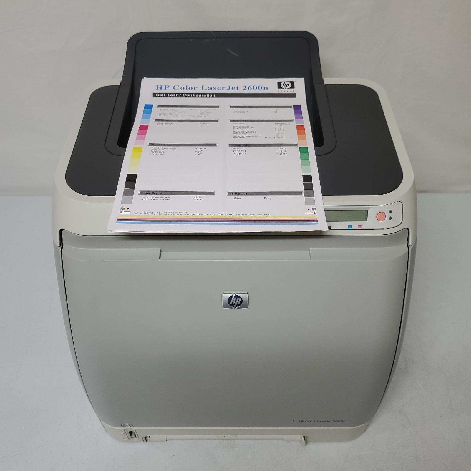 HP Color LaserJet 2600n Printer 21K Page Count Network USB See Info