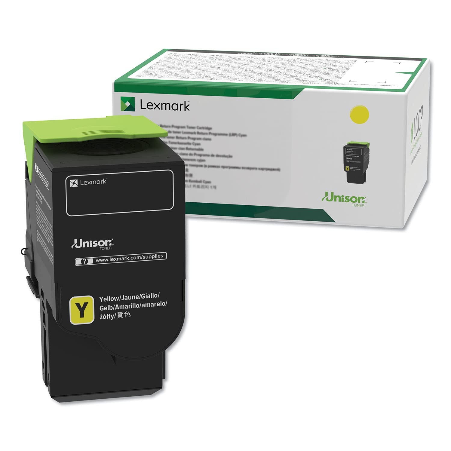 Lexmark C241XY0 Yellow Extra High Yield Return Program Cartridge Toner, Grey