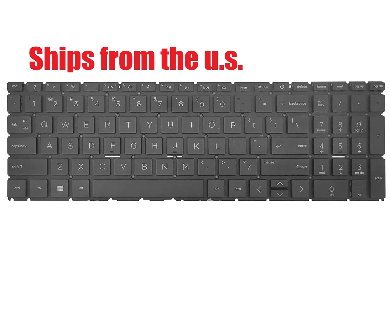 For Dell P146G001 US Keyboard New Original Non-Backlit Gray