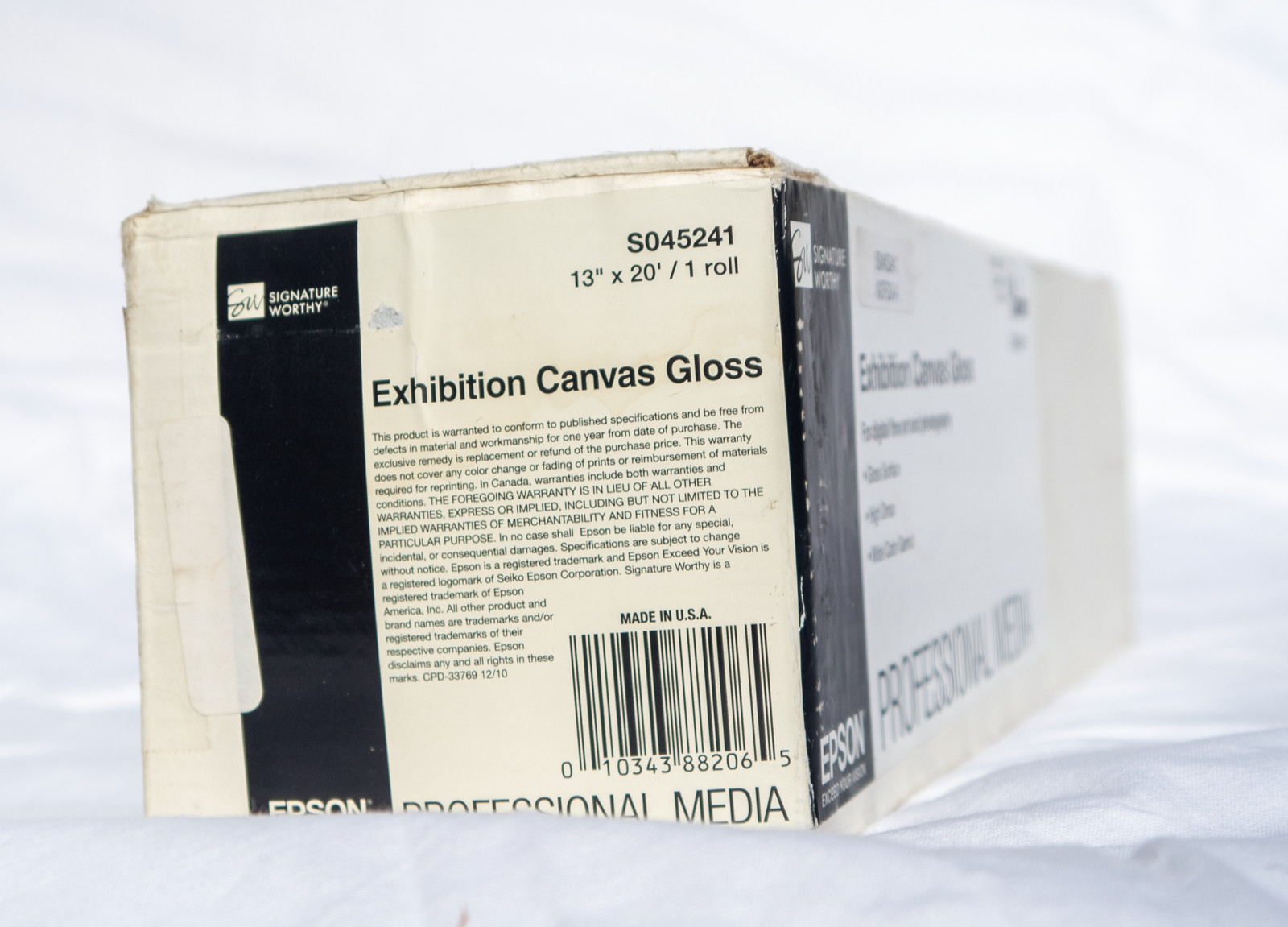 Epson Exhibition Canvas 13" x 20' Printer Paper