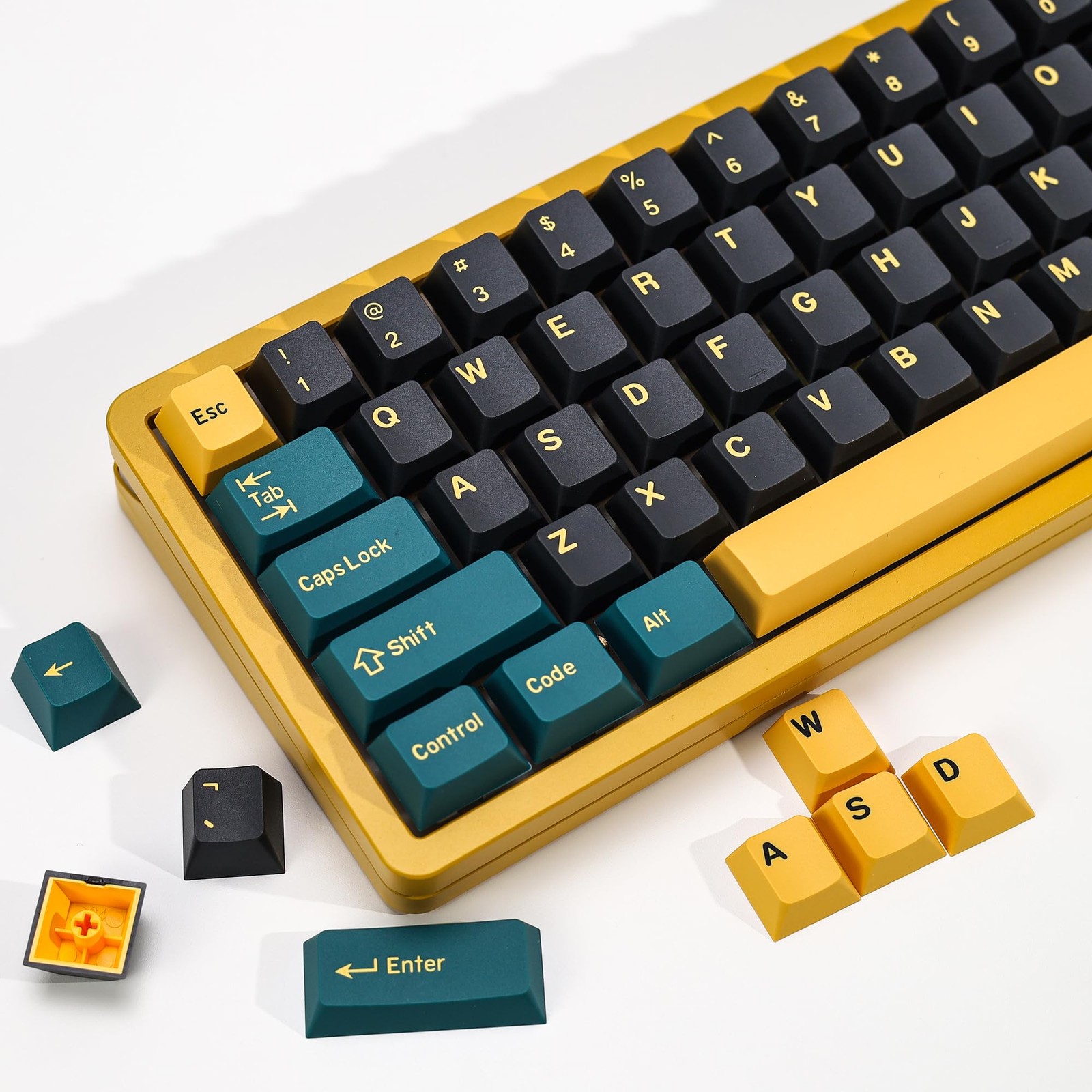 MarrsGreen PBT Double Shot Keycap Set 176 Keys Dark Green Cherry Profile