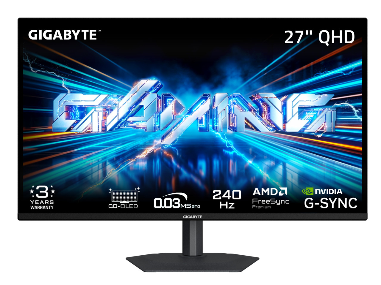GIGABYTE 27" 240Hz QD-OLED QHD Gaming Monitor DCI-P3 99% GO27Q24A