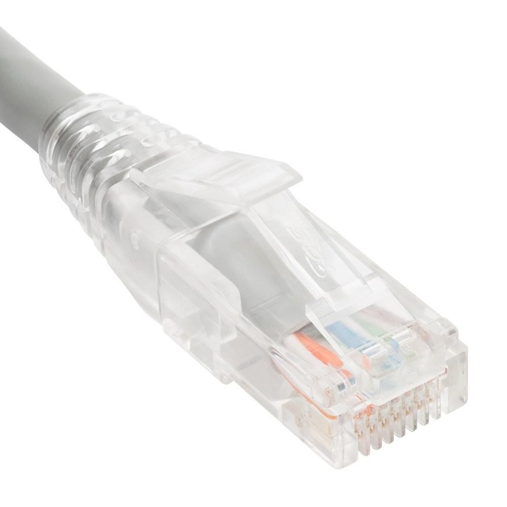 ICC ICC-ICPCST07GY Patch Cord Cat6 Clear Boot 7ft Gray Ethernet Cable