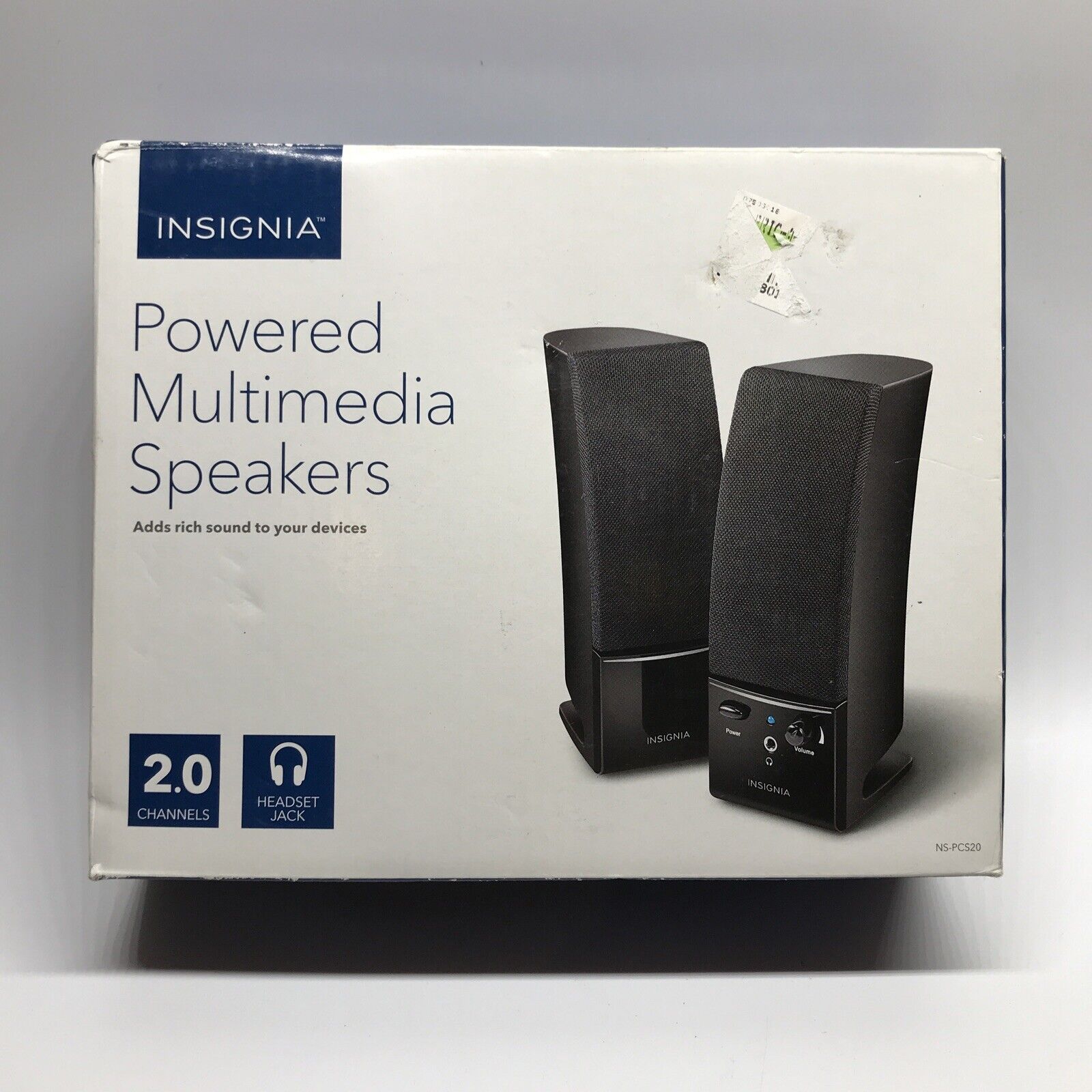 Insignia NS-PCS20 Stereo Computer Speakers Brand New Sealed