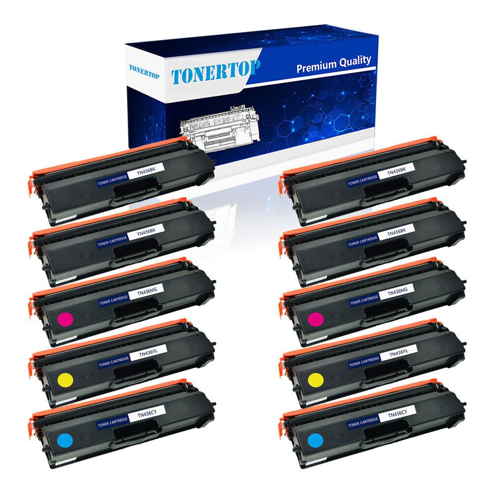 10PK Color Toner Compatible for Brother TN436 DCP-L8410CDW MFC-L8690CDW L8610CDW