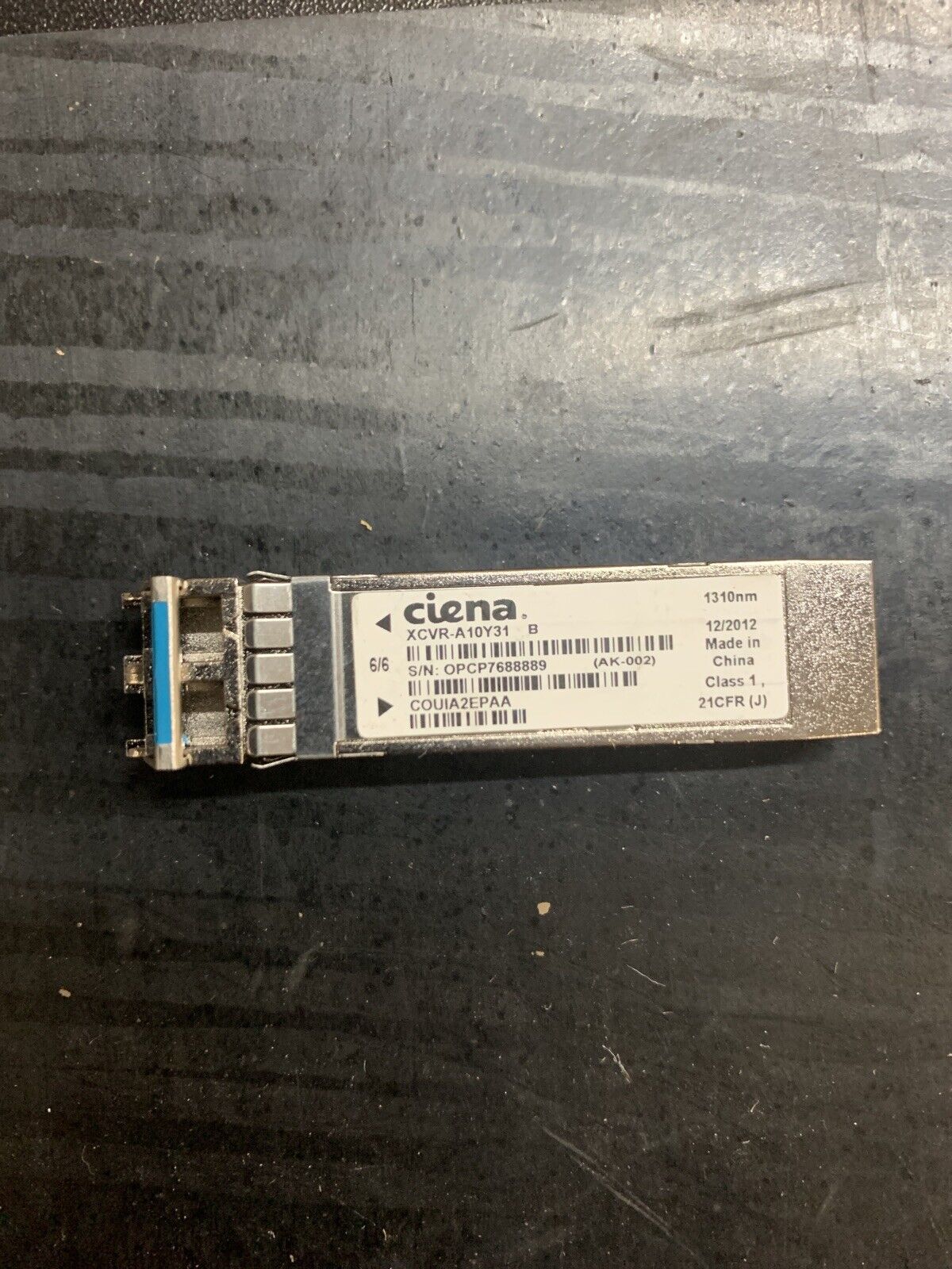 Ciena XCVR-A10Y31 100M/1GIG SM SFP OPTIC, LC CONNECTOR 10KM, 1310 NM. COUIA2EPAA