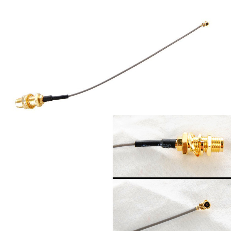 HQRP IPEX (UFL) to SMA Female Adapter Pigtail Cable for Wifi Wireless Antenna