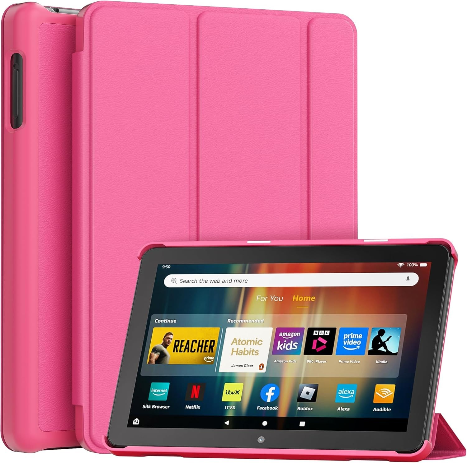 Case for 8 in Tablet, Slim Light Smart Trifold Stand with Auto Wake/Sleep