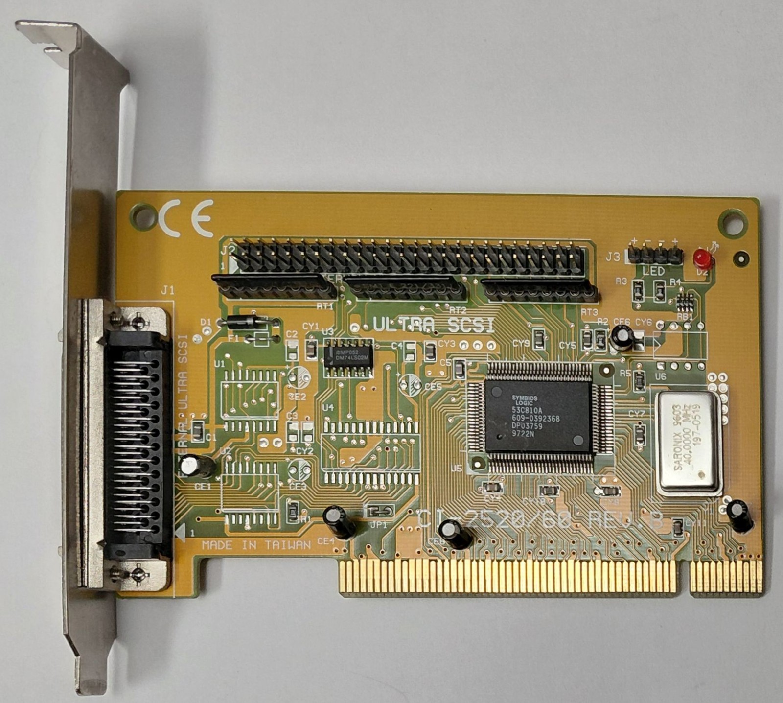Centos CI-2520 PCI SCSI Controller (Symbios Logic 53C810A, Retro, 1997)
