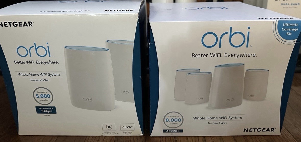State Of The Art Home WiFi System with Router, Satellites and Modem