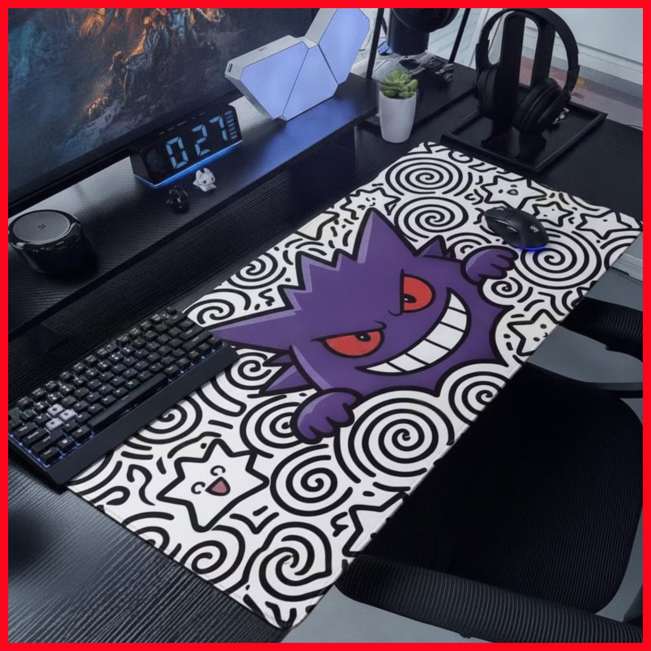 Pokemon Gengar XXL Gaming Mouse Pad Large Desk Mat Non Slip PC Keyboard DP29HN