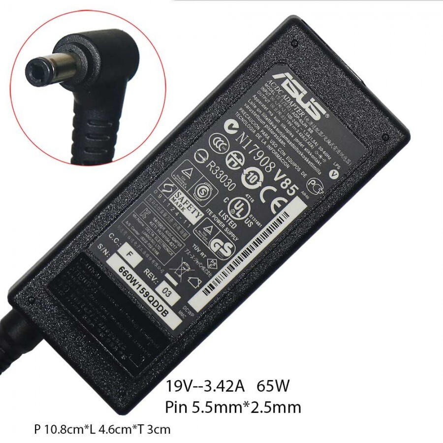Genuine ASUS AC Adapter Charger Power Supply 19V 3.42A X53E-SX1111V A53E-ES71